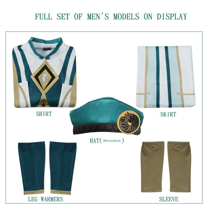 The Akademiya Cosplay CostumeImpact Carnival Uniform Wig Anime Halloween Costumes Men Game