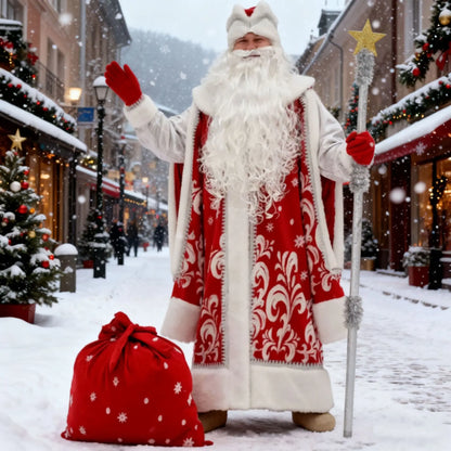 Christmas Decorations Halloween CostumesRussian Santa Claus Carnival Cosplay Costume New Year Men's Clothing