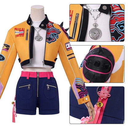 KPop Rumi Cosplay Costume perruque femmes filles Halloween carnaval bande dessinée-con fête jeu de rôle tenues