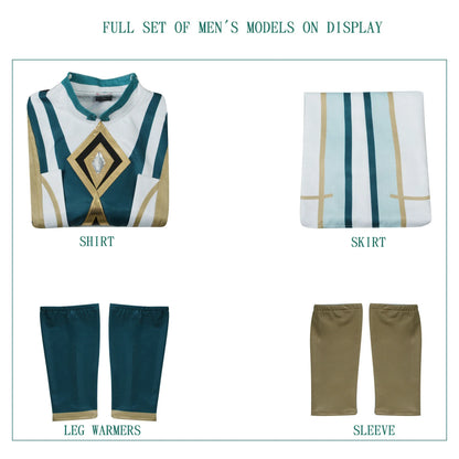 The Akademiya Cosplay CostumeImpact Carnival Uniform Wig Anime Halloween Costumes Men Game