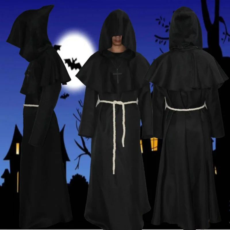 Halloween cosplay costumes ancient costumes medieval monk costumes monk robes wizard costumes priest costumes mask costume
